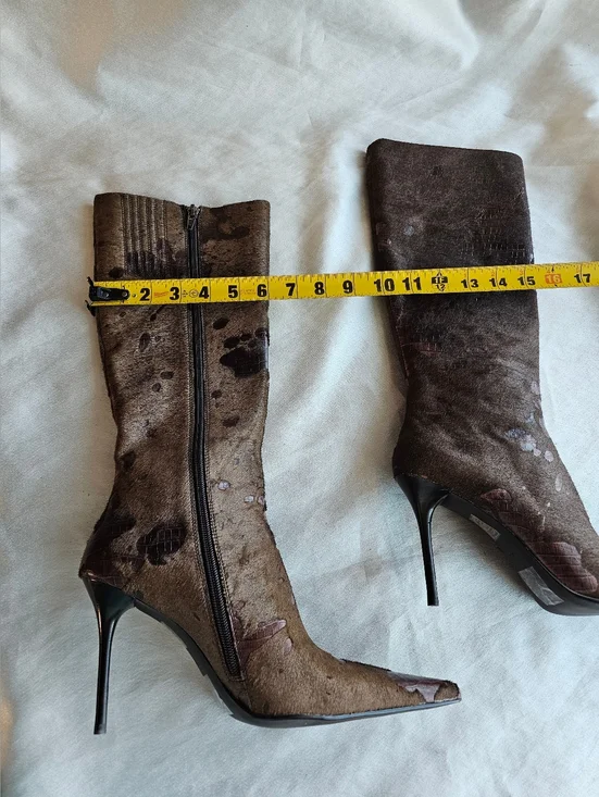 Jeffrey Campbell Proposal Boots in in Brown Croc Sz 6.5 - Picture 8 of 16